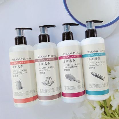 Empark Grand Hotel Shampoo or Conditioner or Shower Gel or Body Lotion or Hand Wash 300ML | DAMANA WOOD FLOWER